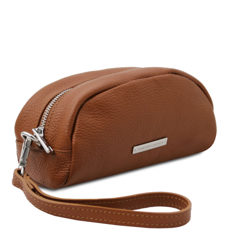 Tuscany Leather Kosmetiktasche Clutch cognac Tuscany Leather Kosmetiktasche Clutch cognac