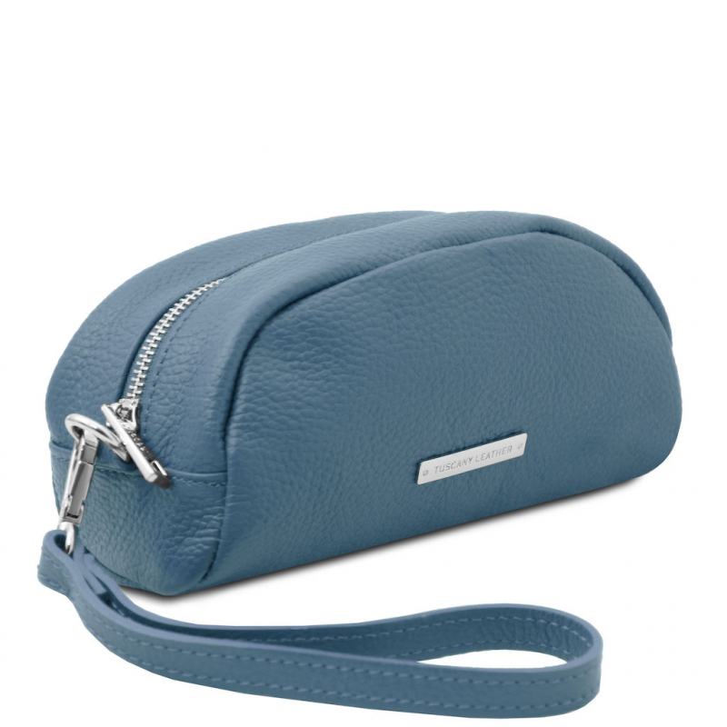 Tuscany Leather Kosmetiktasche Clutch himmelblau Tuscany Leather Kosmetiktasche Clutch himmelblau