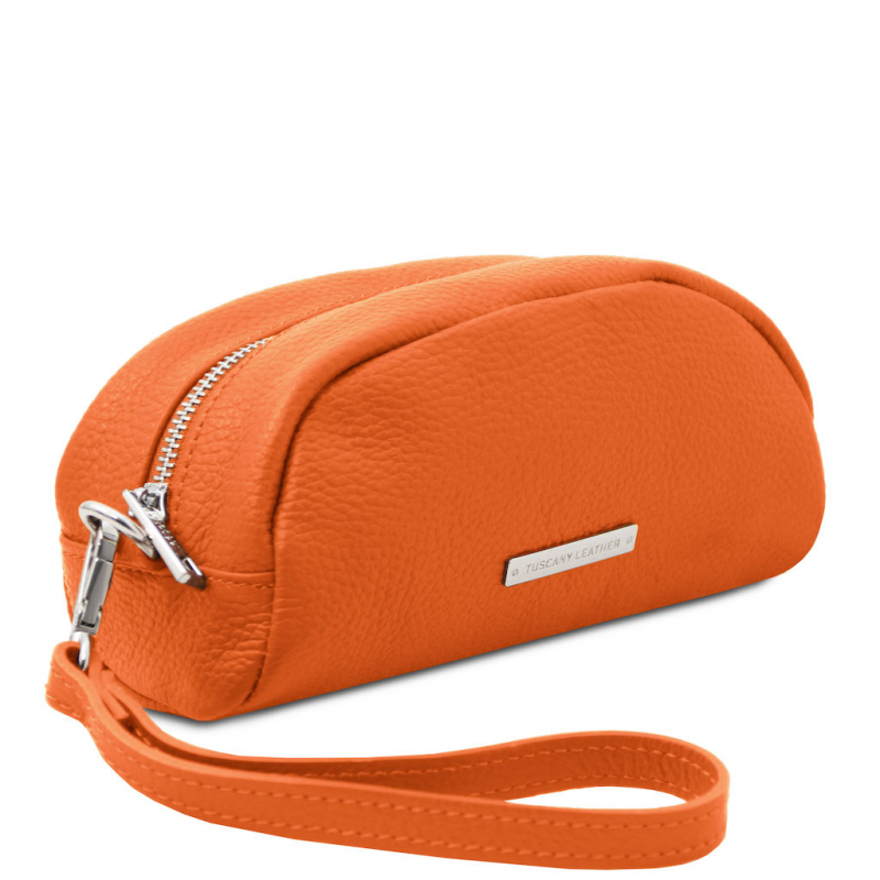 Tuscany Leather Kosmetiktasche Clutch Orange Tuscany Leather Kosmetiktasche Clutch Orange
