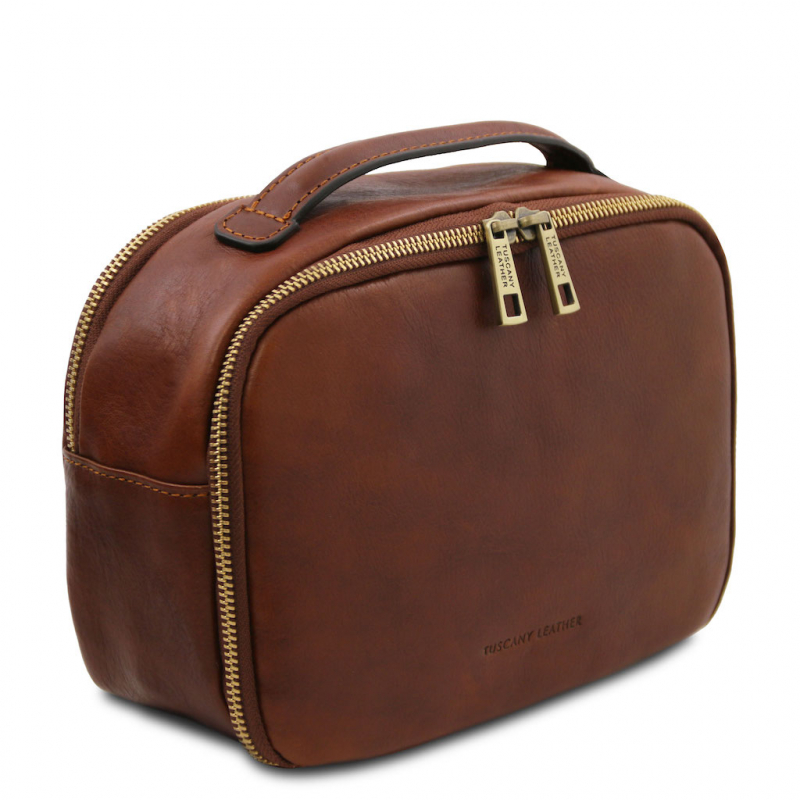 Tuscany Leather Kulturtasche aus Leder "Marvin" Seite Tuscany Leather Kulturtasche aus Leder "Marvin" Seite