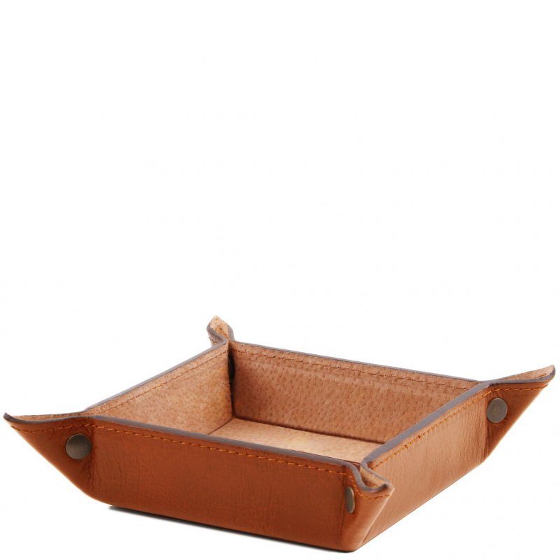 Lederschale gross 17 cm Honig Lederschale gross 17 cm Honig