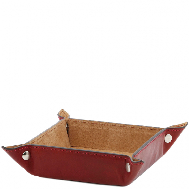Lederschale gross 17 cm Rot Lederschale gross 17 cm Rot