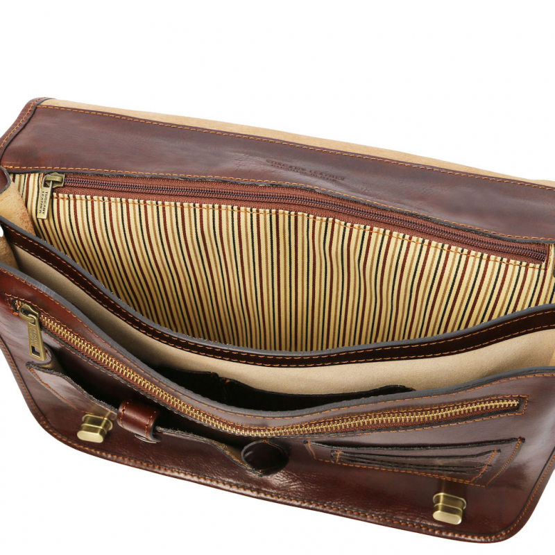 Tuscany Leather Messenger Aktentasche Siena Interieur-1 Tuscany Leather Messenger Aktentasche Siena Interieur-1