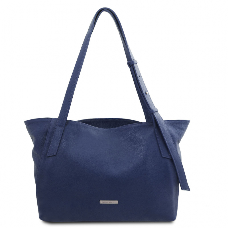 Tuscany Leather Shoppertasche Leder dunkelblau Tuscany Leather Shoppertasche Leder dunkelblau