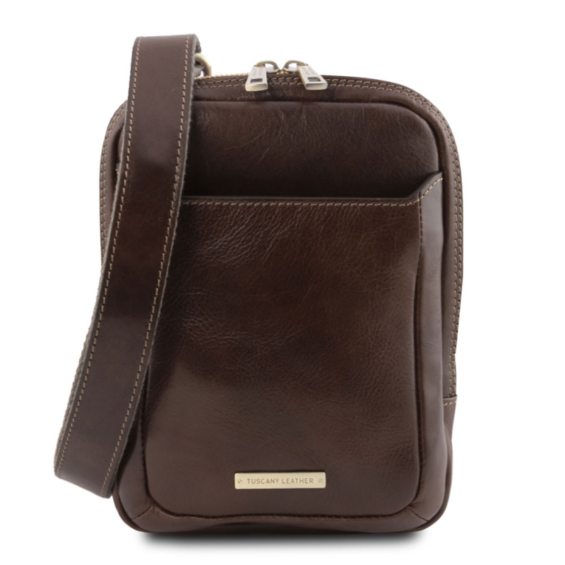 Tuscany Leather Leder Umhängetasche Mark Dunkelbraun Tuscany Leather Leder Umhängetasche Mark Dunkelbraun