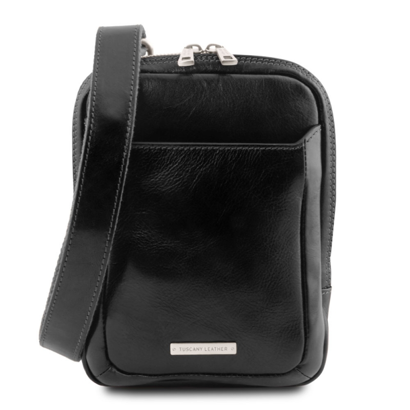 Tuscany Leather Leder Umhängetasche Mark Schwarz Tuscany Leather Leder Umhängetasche Mark Schwarz