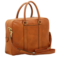Old Angler Leder-Laptoptasche Florentiner colonial
