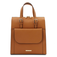 Tuscany Leather Damen Leder-Rucksack 3-in-1 cognac