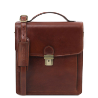 Leder Herrentasche David klein Braun