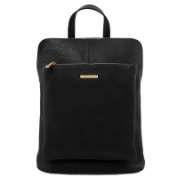 TL Bag Großer Leder-Rucksack schwarz