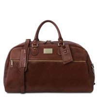 TL Voyager Reisetasche halbrund braun