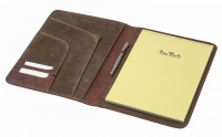 Tony Perotti Schreibmappe A4 aus Leder braun Interieur