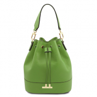 Beuteltasche aus Leder TL142146 grün