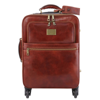 Tuscany Leather Leder Reisetrolley TL-Voyager braun