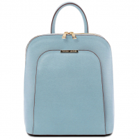 Tuscany Leather Rucksack Leder himmelblau