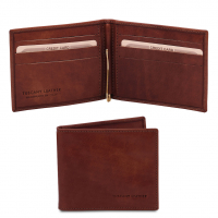 Karten-Etui mit Geldklammer braun
